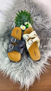 Womens Fashion Duble strap Cross Style Rubber Slipper 2406#