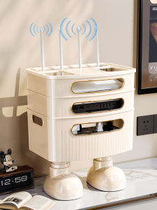 Hidden Cable TV Box Router Storage Box PVC Material Living Room Organization Tool Desktop Socket Wire Concealment Rack