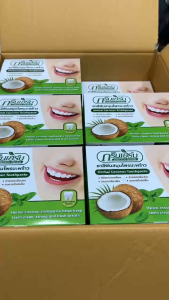 Kem tẩy trắng răng thảo dược dừa Green Herd 25g