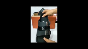 Sandal Carvil Selop Pria Cowok Dewasa Casual Hitam Sendal Fashion Kulit Sintetis Premium Size 38/44