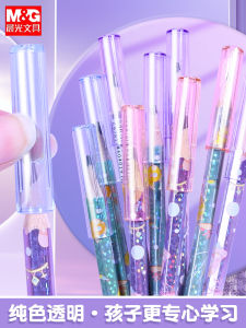 Chenguang Transparent Cap of a Pen Pencil Cap Primary School Student Pen Cap Cap of a Pen Pencil Stub Protective Case Neutral Pure Color Triangle Hole