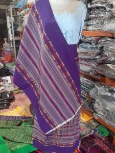 SETELAN SARUNG SELENDANG SONGKET BATAK MOTIF ULOS MANGIRING JUGIAH TENUN SIANTAR