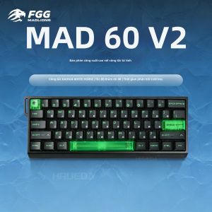 Bàn Phím Có Dây Từ Tính Madlions MAD60 MAD68 V2 Tùy Chỉnh Đèn Nền Kép Kích Hoạt Nhanh 8K 61/68 Phím RGB Dành Cho Esports
