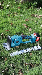 48V Cordless Hedge Trimmer 2 in 1 Rechargeable Grass Trimmer Grass Shear Wireless Electric Hedge Trimmer Home Small Cordless Garden Shear Garden Tools Electric Shrub Trimmer