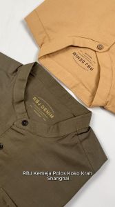 RBJ Kemeja Polos Koko Krah Shanghai Regular Fit Pria