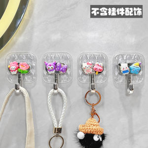 Luxury Transparent Adhesive Hook for Kitchen And Bathroom No Drilling Required Cute Cartoon Design Heavy Duty Room Organizer