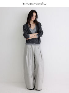 CHACHASTU | Quần Tây Cao Waist Rộng Chân Phong Cách Casual