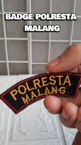 Badge Polresta Malang / Bet Polresta Malang / Emblem Bordir Polresta Malang (6PCS)