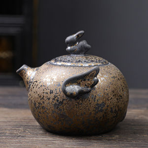 Rust Glaze Ceramic Teapot Household Retro Japanese Small Filter