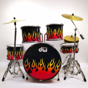 (READY STOCK) MINIATURE HAND MAKE DRUM SET FOR COLLECTION SET SIZE AROUND 15-16CM X 16-18cm No music