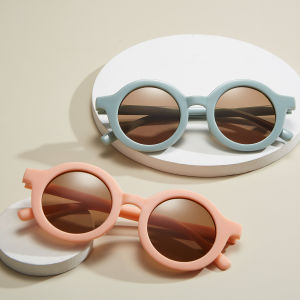 OQ BOGA 10 warna kanak-kanak bingkai bulat Anti UV kanak-kanak cermin mata hitam kanak-kanak perlindungan mata luar penuh Rim Sun Glasses