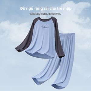 YINGXIAOYA | Bộ Đồ Ngủ Lỏng Cho Bé Trai Cỡ Lớn Thoáng Khí Thoải Mái Từ Modal