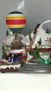 ONELINE #FC618 Christmas village rides animated amusement park lights music