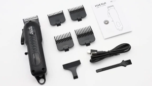 HIENA HYN-222 Professional Cordless Hair Clipper for Men | LED Display Rechargeable Hair Trimmer with Adjustable Lever & 4 Limit Combs