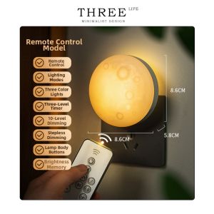 Nursery Moon-shaped Soft Light Lamp Plug-in