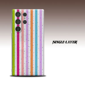 Rainbow Dot Stripe For Samsung Galaxy S26 S25 S24 A56 A36 Dual Layer Luxury Fashion Full Lens Protective Case