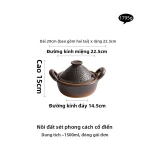 YOGEHOME | Nồi Cazuela Gốm Chịu Nhiệt Hợp Cho Bếp