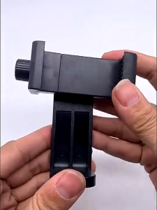 360 Degree Rotation Tripod Stand Black 1/4 Threaded Hole Mobile Universal Tripod Mount Cellphone Clip Holder for Cell Smartphone