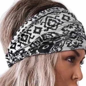 Wide Headbands For Women Stretch Floral Printed Elastic Headwear Knot Hair Scarf Bands Non Slip Headbands Fashion Hair Band Accessories