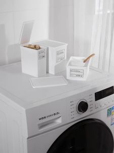 กล่องอเนกประสงค์ใส่ผงซักฟอก กล้องรีฟิลใส่ที่หนีบผ้า กล่องเก็บของ กล่องใส่ของ