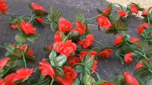 1.8m Simulation of 69 Rose Artificial Flower Vine For Wedding Garland Home Wedding Air Conditioning Pipe Ceiling Decoration Silk Artificial Rose Vine