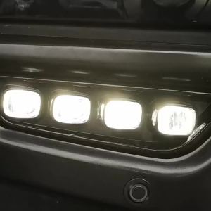 2Pcs DRL LED Daytime Running Lights For Ford F150 SVT Raptor R/Raptor with Turn Signal Yellow Fog Lamp 2021-2024