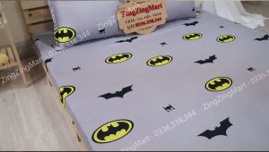 Set ga Cotton Poly kèm 2 vỏ áo gối kích thước m4 Ga chun bọc đệm (nhiều mẫu lựa chọn)