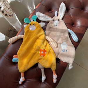 Thickened Hand Towel Handkerchief Bathroom Kitchen Quick-Drying Absorbent Towel Cartoon Wiper Cloth Square Towel Hanging Hand Towel