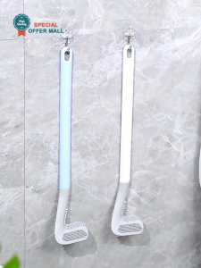 Creative Toilet Brush Golf Design Cleaner Long Handle Toilet Brush Wall Mounted Golf Silicone Brush Head Easy To Clean At Home No Dead Corners Silicone Head Brush Soft Rubber Cleaning Scrub Tools for Bathroom