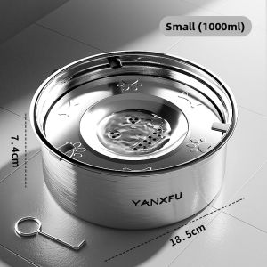 YANXIAOFU | Stainless Steel Floating No Wet Mouth Pet Water Bowl