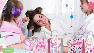 Potdemiel | 24pcs Spa Party Gift Bags Spa Party Goodie Bags Spa Party Bags for Makeup Party Decorations Spa Theme Party Bags for Spa Party