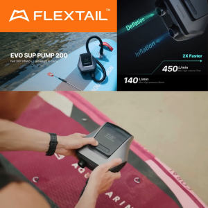 FLEXTAIL EVO SUP Pump 200 450L/Min Fast Electric Air Pump for Outdoor Activities Inflatable Boat Lightweight Portable