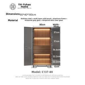 Action Figure Display Multi-layer Storage Cabinet Glass Door