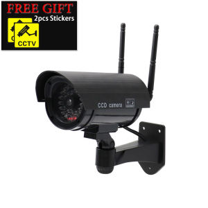 Fake Wireless Camera With Simulation Antena Dummy CCTV Camera Red Led Flashing AA Battery Home Surveillance Security System