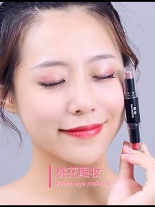 Eyeshadow stick Eye Shadow With Glitters Shimmer 2 colors Double Head Portable Waterproof Cream Glitter Gradient Eye shadow Pen Makeup