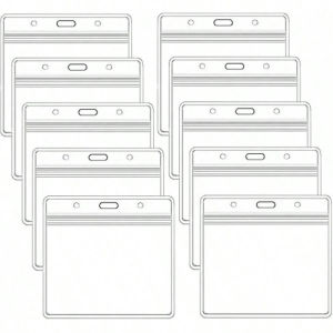 10 Pack Badge Holder ID Card HolderWaterproof Name Badge Holders Clear Horizontal Card Badge Holder 10 Pack Badge Holder