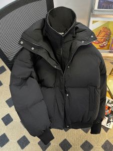 Phong Cách Mỹ Nam Mùa Đông Áo Phao Dày Dặn Thiết Kế Hai Mảnh Giả Áo Khoác Bông Rộng Rãi Áo Khoác Ngoài Phong Cách Bánh Mì Mát Mẻ