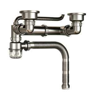 TAOSHI | Odor-Blocking Double Sink Drainage Pipe Set