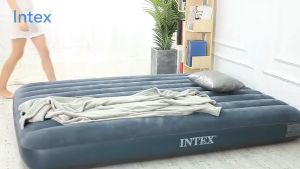 INTEX 5 Sizes / 25cm Extra Thick Dura Beam Standard Inflatable Air Bed Air Mattress Tilam Angin