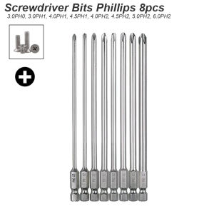 Screwdriver Bit Slotted Phillips Screw Driver Tip Flatted Cross Magnetic Head 1/4 Hex Shank For Power Drill Tool Precision Bat