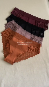 【Buy 4 Take 1】FINETOO 5PCS/Set Womens Lace Underwear Low-Rise Seamless Floral Lace Breathable Comfortable Briefs Panties for Women