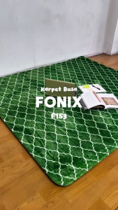 Karpet Busa FONIX Malaysia Bulu Super Lembut Anti Slip 140 x 170 F153 GREEN  Rasfur Korea