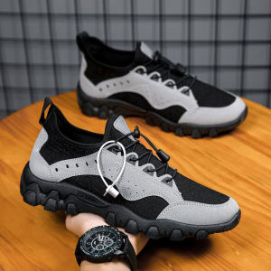 Leedoo Sepatu Outdoor Olahraga Hiking Pria Sneakers Tali Fashion Keren Kekinian Casual Gunung MC704