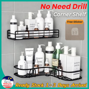 Bathroom Shelf Bathroom Triangle Rack Bathroom Corner Shelves Iron Wall-Mounted Shelf Kitchen Storage Rack Free of Punch Storage Organizer with Suction Cup Kitchen Toilet Sink Seamless