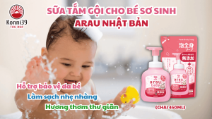 SỮA TẮM GỘI CHO BÉ SƠ SINH ARAU NHẬT BẢN