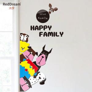 Nhãn Dán Tường Động Vật Hoạt Hình 3D Đồ Trang Trí Phòng Ngủ Tranh Dán Tường Cho Phòng Trẻ Em Nhãn Dán Tường 3D Đồ Trang Trí