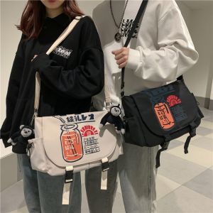 TOP MEN PH Korean version of the shoulder bag casual all-match trend campus students tutoring Messenger printed School Season