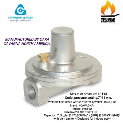 Low pressure 2nd stage Regulator/CAVAGNA (Designed for indoors use)