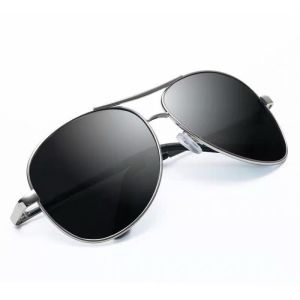 Mens UV Protection Polarized Sunglasses with Metal Double Bridge Frame