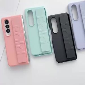 Luxury Elastic Wristband Frosted Case for Samsung Galaxy Z Fold8 Wide Fold 7 6 5 4 3 Zfold 8 Ultra Shockproof Cover Hard Fundas